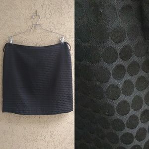 INC Black Dot Texture Mini Skirt 10